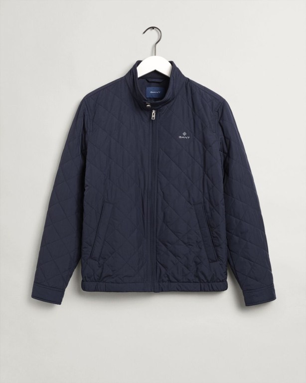 Gant Quilted Men's Jackets Blue | VE9ktrIm4jw