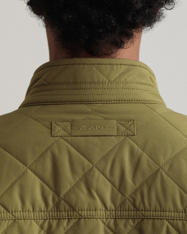 Gant Quilted Men's Jackets Green | EOLZ93bUxE2