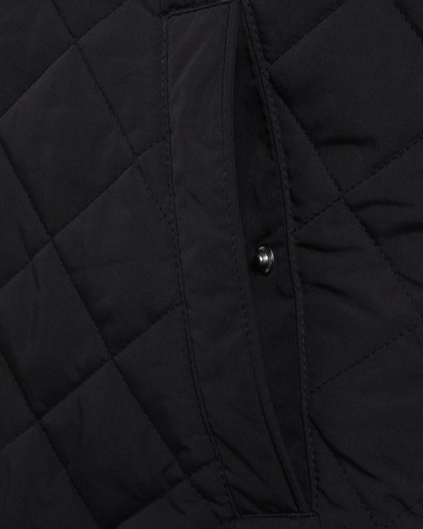 Gant Quilted Vest Men's Jackets Black | U7YYW3BHHIN