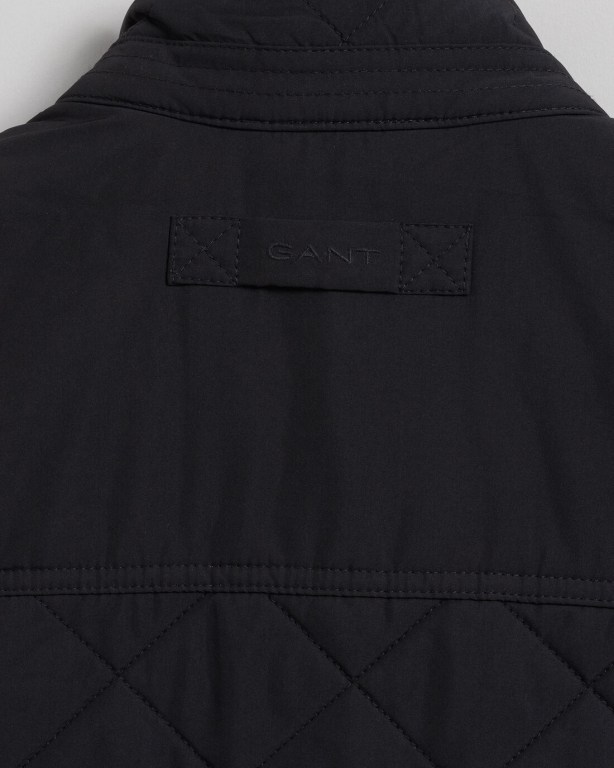 Gant Quilted Windcheater Vest Men's Gilets Black | igRzVz1gLuF