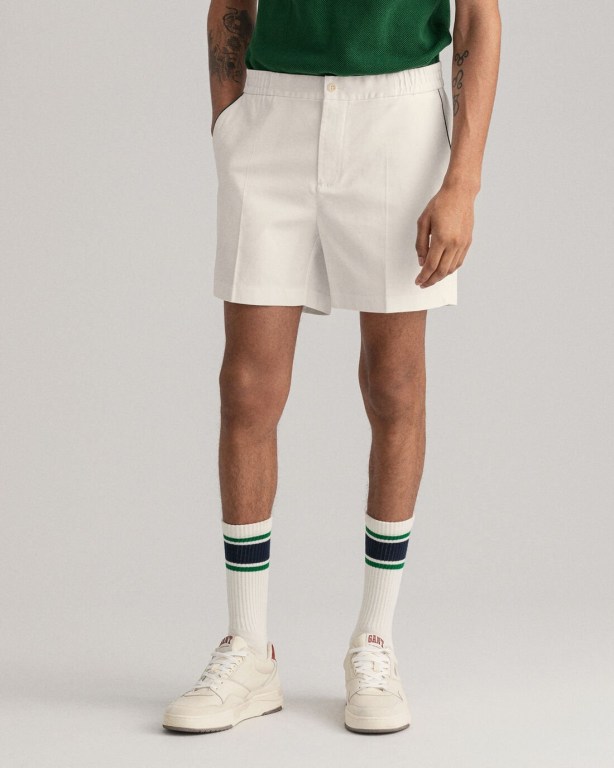 Gant Racquet Club Men's Shorts White | aydXRP4DJBs