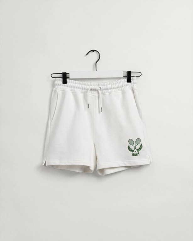 Gant Racquet Club Women's Shorts White | thjEYZ8tj0D