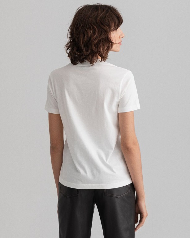 Gant Racquet Club Women's T-shirts White | A5uqy698o3I