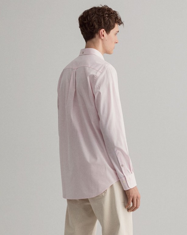 Gant Regular Fit Banker Broadcloth Men's Shirts Pink | m8Oe48fNQog