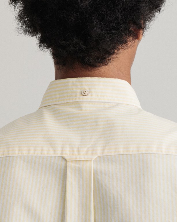 Gant Regular Fit Banker Oxford Men's Shirts Yellow | eTgmEIY8vDh