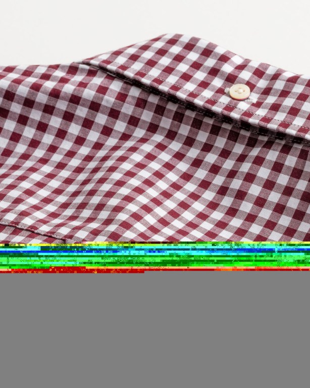 Gant Regular Fit Broadcloth Gingham Men's Shirts Red | xuDtWyJPjTn