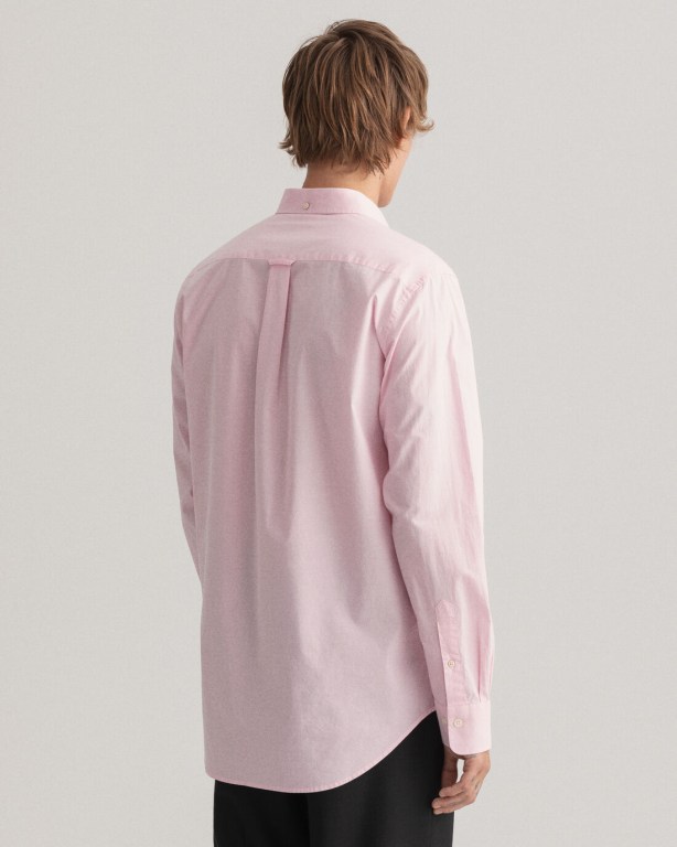 Gant Regular Fit Broadcloth Men's Shirts Pink | ALRfcrAKuzx