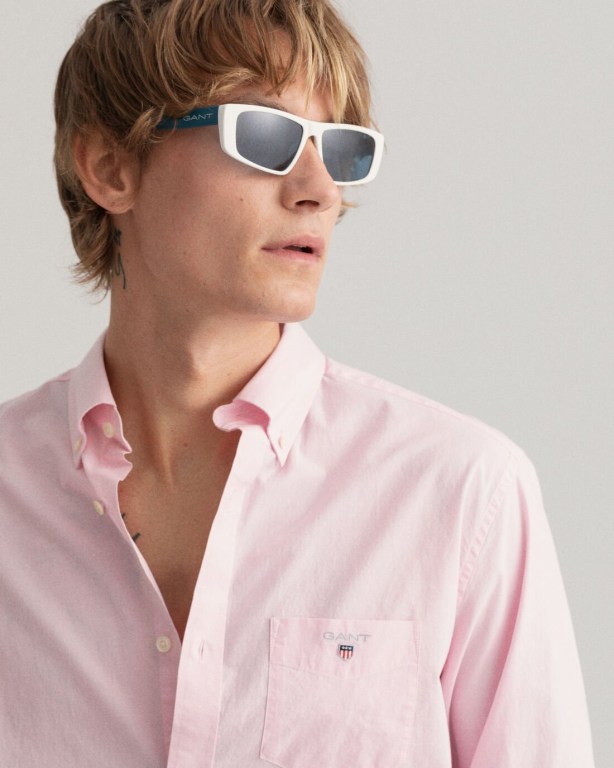 Gant Regular Fit Broadcloth Men's Shirts Pink | ALRfcrAKuzx