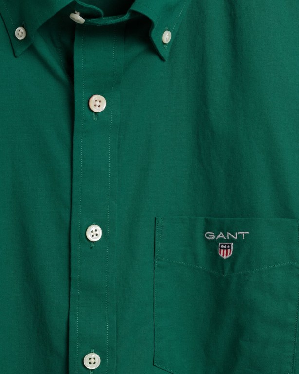 Gant Regular Fit Broadcloth Men's Shirts Dark Green | aUXCvPGnO6f