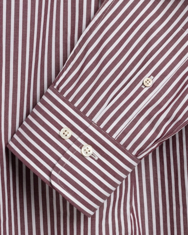 Gant Regular Fit Broadcloth Stripe Men's Shirts Red | IgEMS366zGo