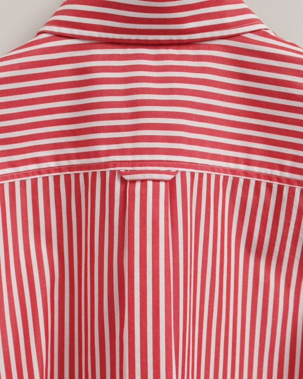 Gant Regular Fit Broadcloth Striped Women's Shirts Light Red | XSNg2vuNOYi