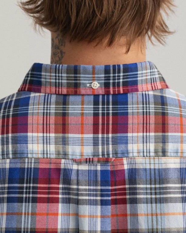 Gant Regular Fit Check Oxford Men's Shirts Red | ZuQZYbt4ef3