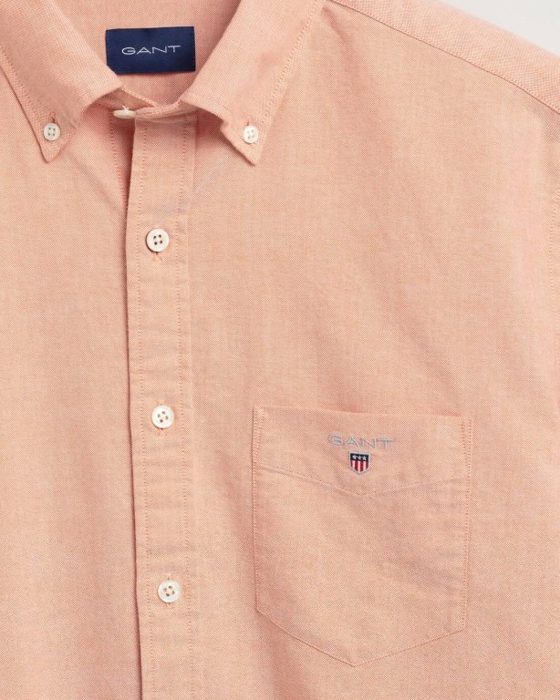 Gant Regular Fit Oxford Men's Shirts Orange | ZmkFOMLAIFk