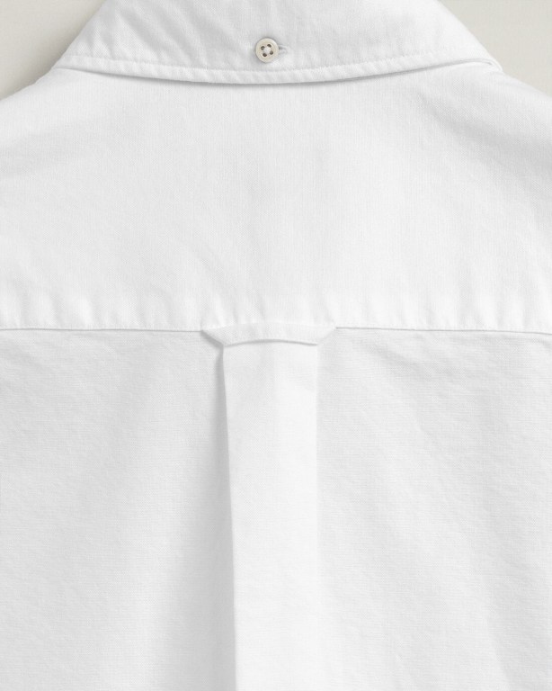 Gant Regular Fit Short Sleeve Oxford Men's Shirts White | LlE7b1OBJVQ