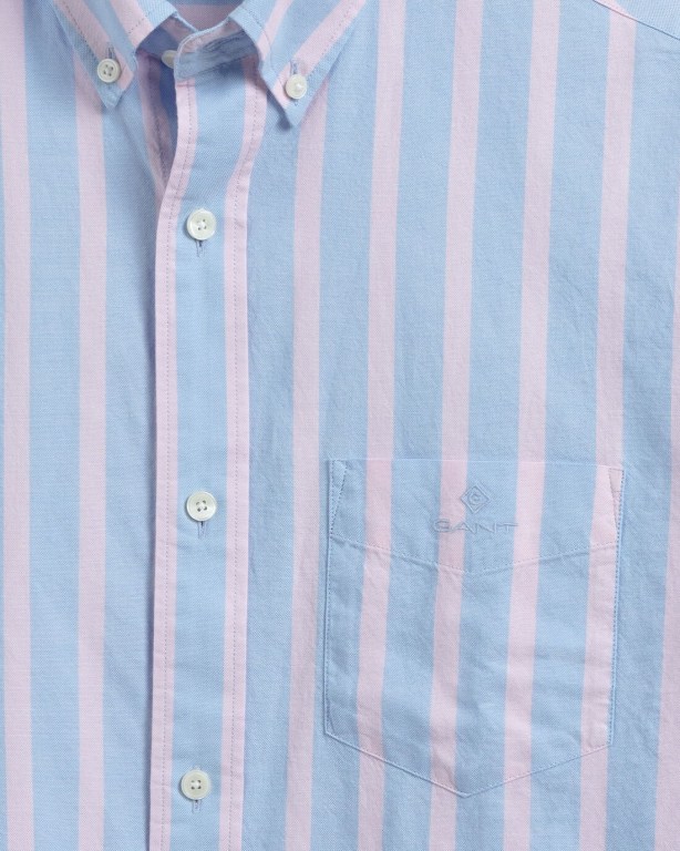 Gant Regular Fit Stripe Pastel Oxford Men's Shirts Blue | rS368mUd5vQ