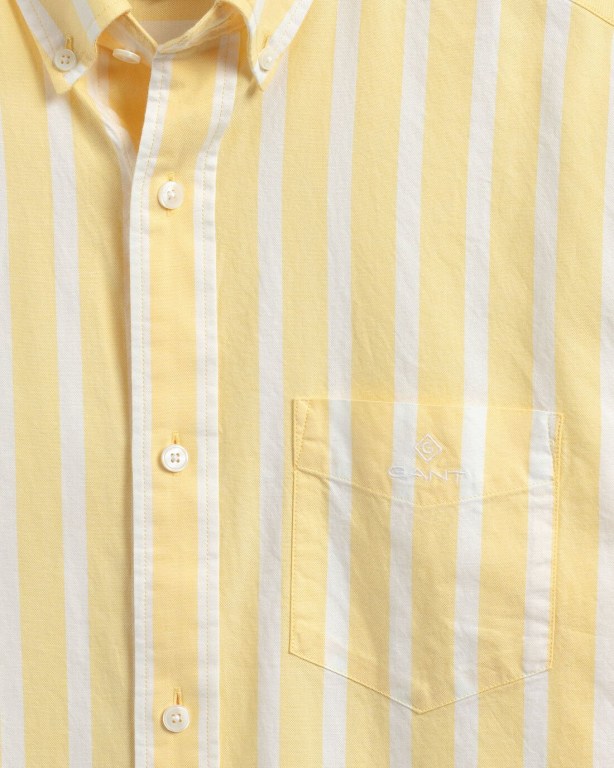 Gant Regular Fit Stripe Pastel Oxford Men's Shirts Yellow | s2doHPO5cPI