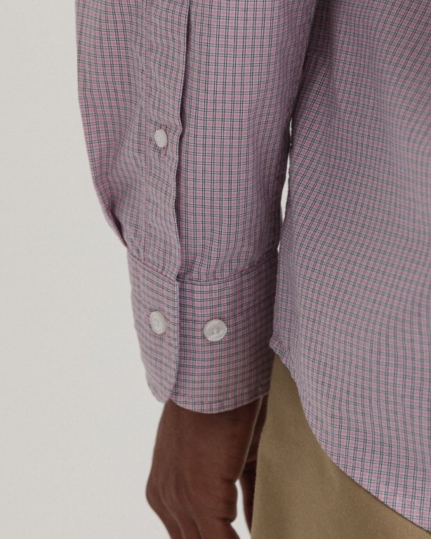 Gant Regular Fit Tech Prep™ Micro Check Men's Shirts Pink | aNoRx8SxSDy