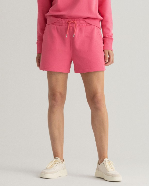 Gant Relaxed Fit Icon G Essential Women's Shorts Rose | 7SGaattXAPj