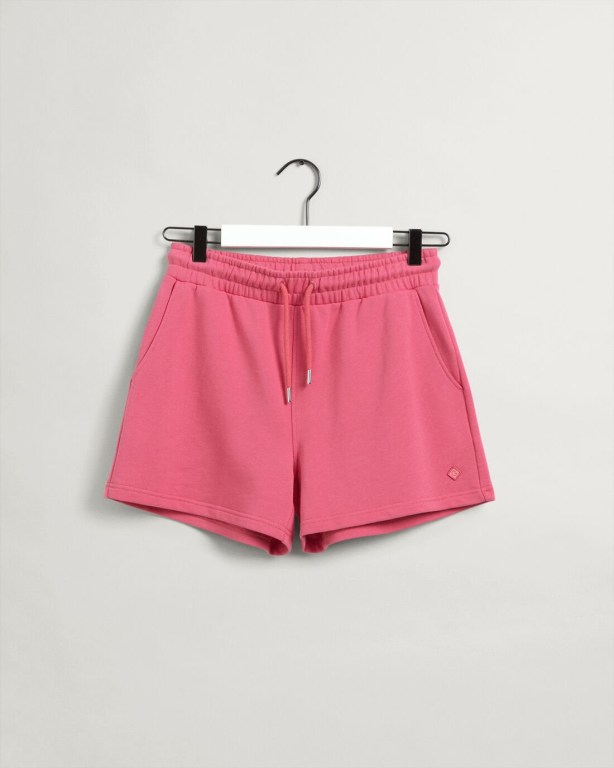 Gant Relaxed Fit Icon G Essential Women's Shorts Rose | 7SGaattXAPj