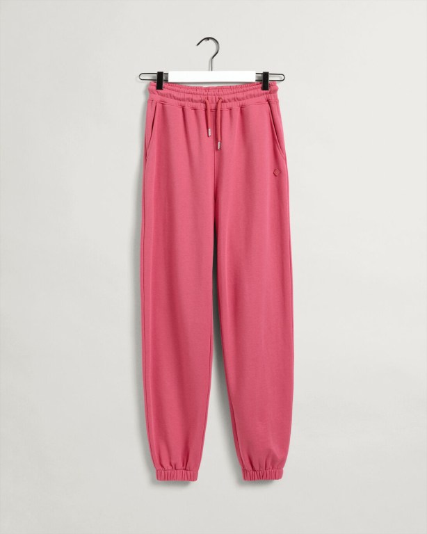 Gant Relaxed Fit Icon G Essential Women's Sweatpants Rose | I04N79FvERj