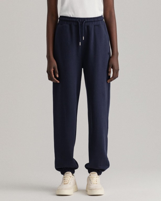 Gant Relaxed Fit Icon G Essential Women's Sweatpants Blue | OLzmMMpV336