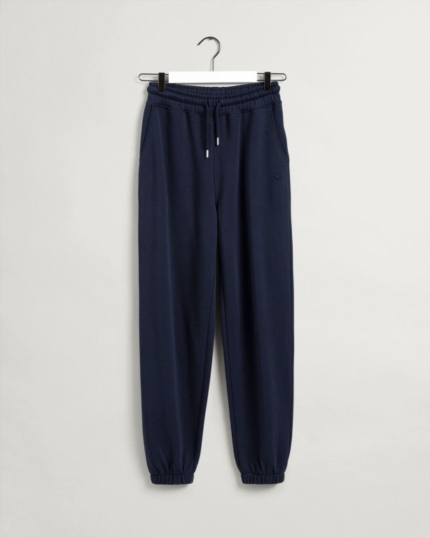 Gant Relaxed Fit Icon G Essential Women's Sweatpants Blue | OLzmMMpV336