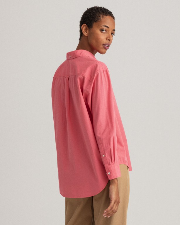 Gant Relaxed Fit Luxury Poplin Women's Shirts Rose | epuIDsazpAu