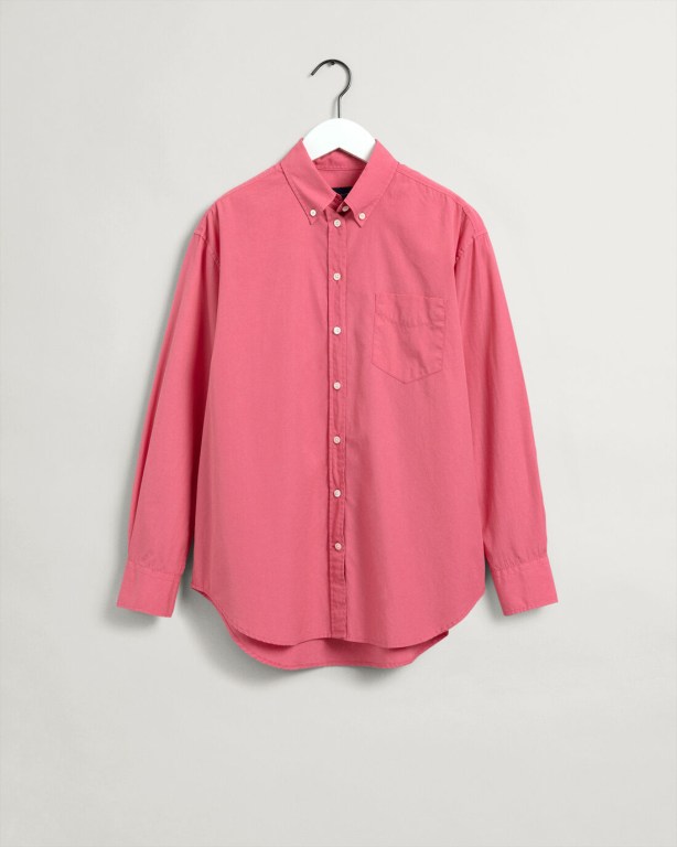 Gant Relaxed Fit Luxury Poplin Women's Shirts Rose | epuIDsazpAu