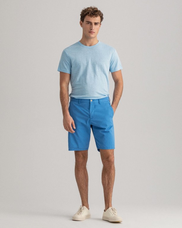 Gant Relaxed Fit Men's Shorts Blue | qpqX7uKwkLU