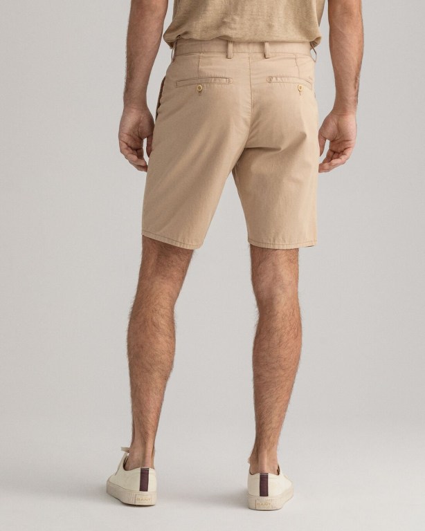 Gant Relaxed Fit Men's Shorts Dark Khaki | aKVTJz1wri4