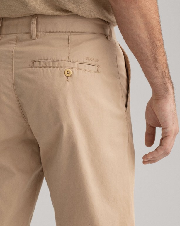 Gant Relaxed Fit Men's Shorts Dark Khaki | aKVTJz1wri4