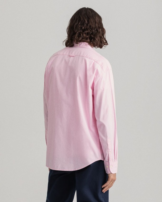 Gant Relaxed Fit Oxford Men's Shirts Pink | V3kmgySCl1G