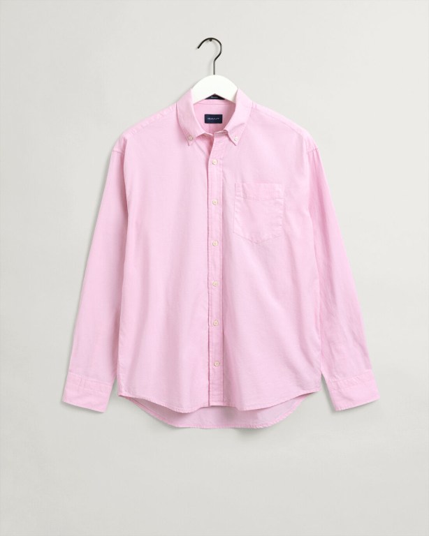 Gant Relaxed Fit Oxford Men's Shirts Pink | V3kmgySCl1G