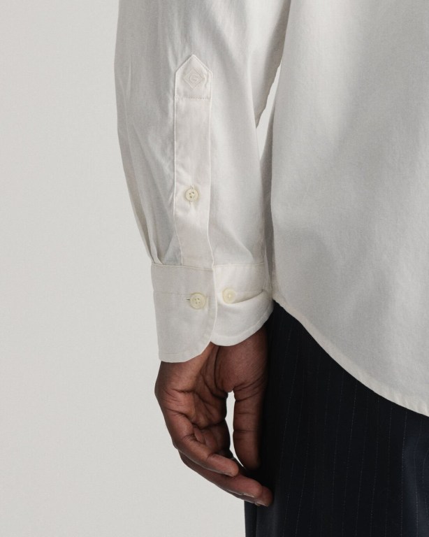 Gant Relaxed Fit Oxford Men's Shirts White | 2x6KCHQVlIz