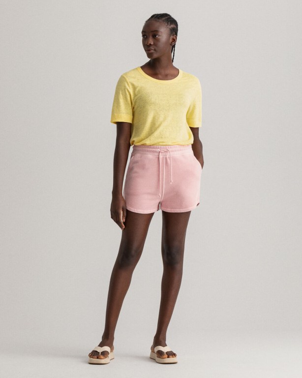 Gant Relaxed Fit Sunfaded Women's Shorts Pink | AiQSObLjcpz