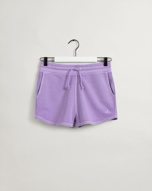 Gant Relaxed Fit Sunfaded Women's Shorts Purple | HVgYm4C1DUT