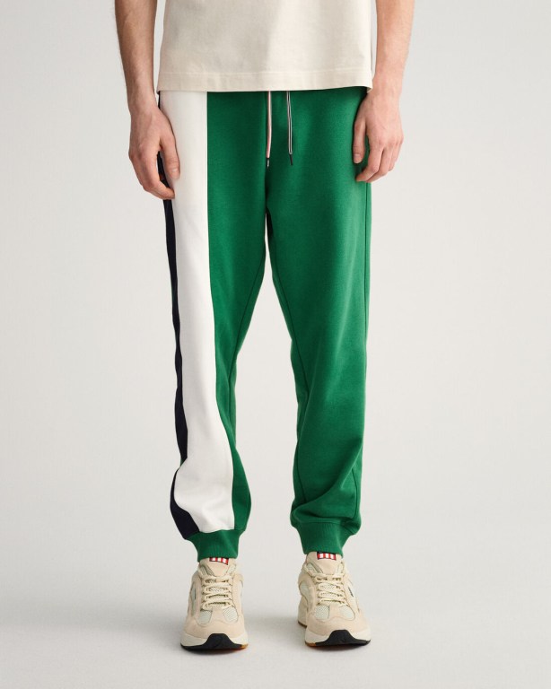 Gant Retro Logo Men's Sweatpants Green | Jz95tiEVCzN