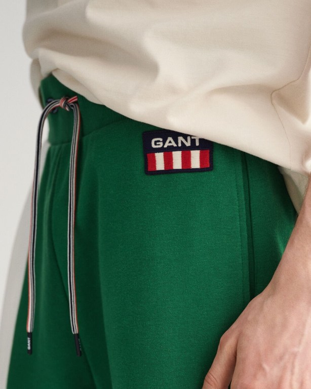 Gant Retro Logo Men's Sweatpants Green | Jz95tiEVCzN