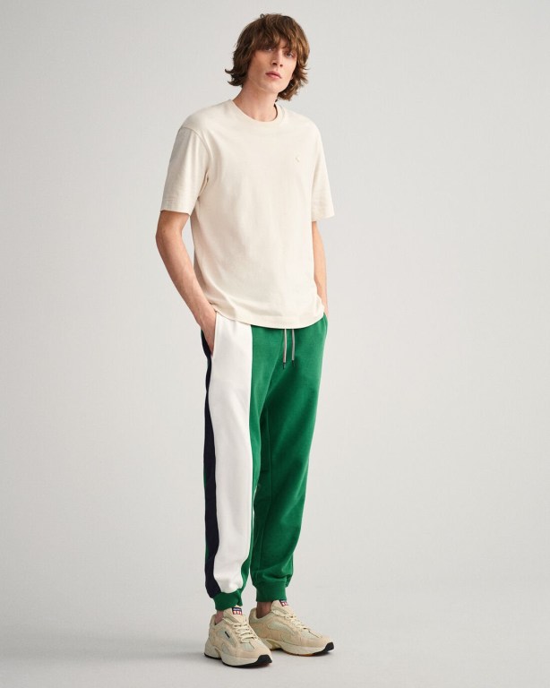 Gant Retro Logo Men's Sweatpants Green | Jz95tiEVCzN