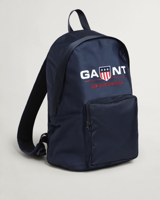 Gant Retro Shield Backpack Men's Bags Blue | MKgKsx9wtHo