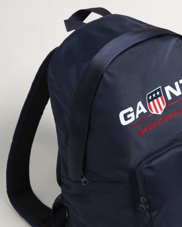 Gant Retro Shield Backpack Men's Bags Blue | MKgKsx9wtHo