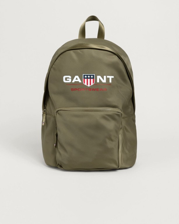 Gant Retro Shield Backpack Men\'s Bags Green | rUzjFyoyV28