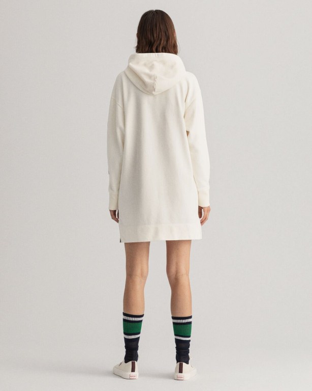 Gant Retro Shield Hoodie Women's Dresses White | nv5mlc3MAtS