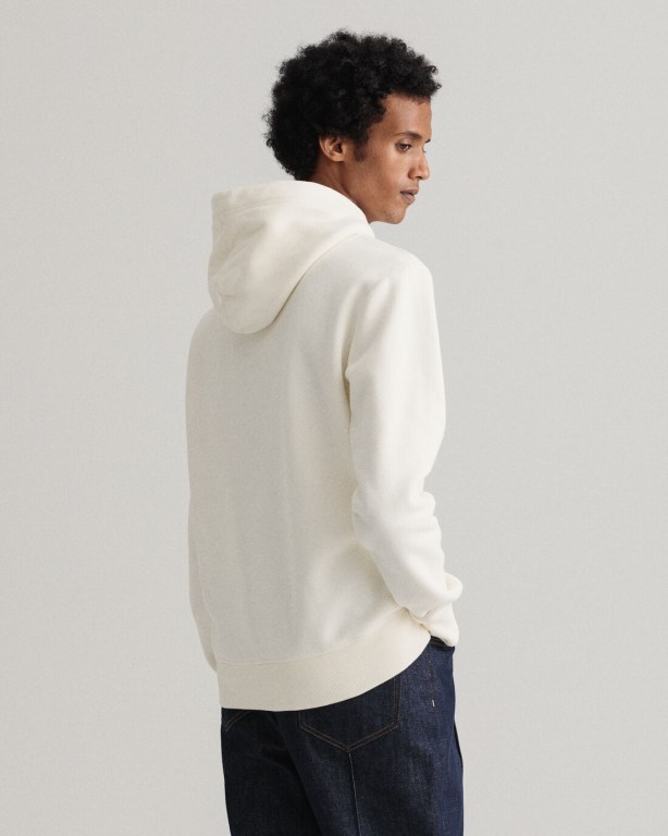 Gant Retro Shield Men's Hoodies White | ePh0FW3vGcd