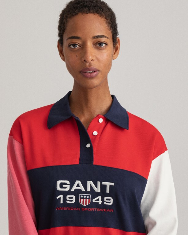 Gant Retro Shield Rugger Women's Dresses Light Red | EyZQmNavk1m