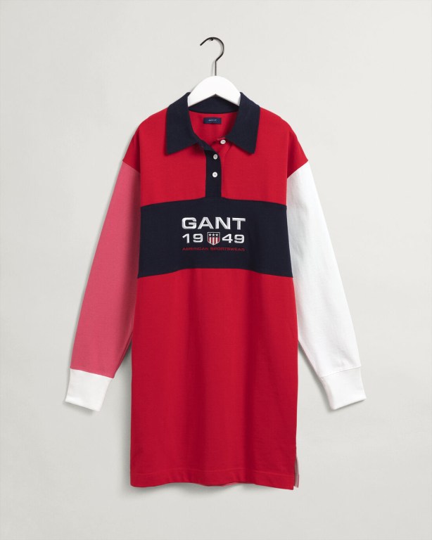 Gant Retro Shield Rugger Women's Dresses Light Red | EyZQmNavk1m