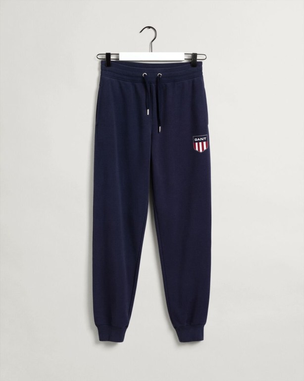 Gant Retro Shield Women's Sweatpants Blue | PHdqZHQuT5c