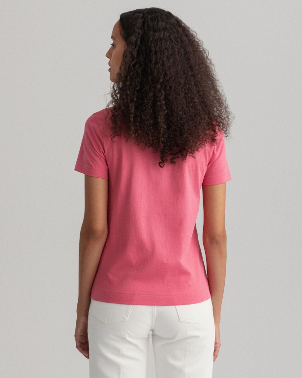 Gant Rope Icon Women's T-shirts Rose | oWl095cTPno