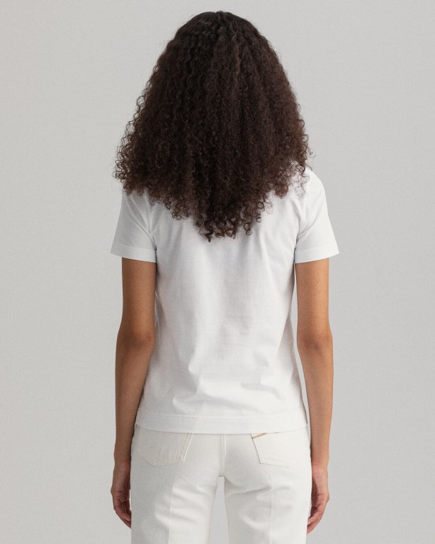 Gant Rope Icon Women's T-shirts White | EUahRjv8p0l