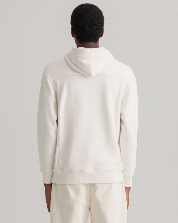 Gant Rough Weather Men's Hoodies White | Tmq5dLOaYZB